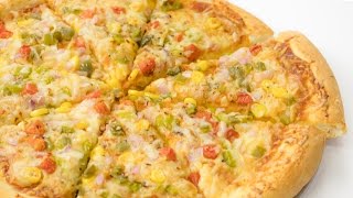 Pizza Recipe  How to Make Perfect Indian Restaurant Style Veg Cheese Pizza at home [upl. by Meador843]