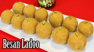 Besan Ladoo Recipe  Perfect Besan Laddu Recipe  Diwali Sweets Recipe  How to Make Besan Ladoo [upl. by Aidnic]