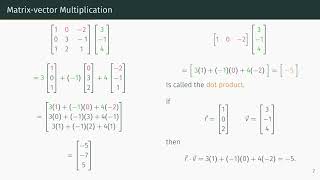 Matrixvector and Matrixmatrix Multiplication [upl. by Yaffit]