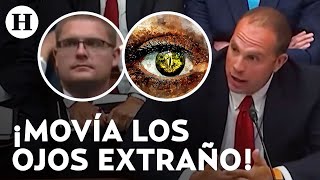 ¿Falso Presunto reptiliano se hace presente en audiencia sobre Ovnis en EU [upl. by Aholla]