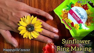 DIY Clay Sunflower🌻 Handmade Jewellery Making  Mouldit Without using any CutterMould ❤ METHOD  I [upl. by Prissy73]