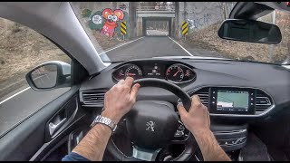 Peugeot 308 II  4K POV Test Drive 183 Joe Black [upl. by Kinsley]