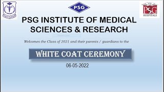 PSG IMSR WHITE COAT CEREMONY  2021 [upl. by Yelekreb]