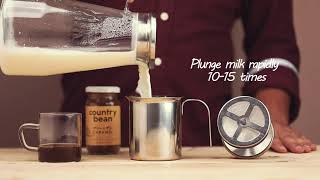 Café Style Coffee At Home with Manual Milk Frother  Country Bean [upl. by Euqirdor]