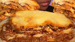 ASMR EATING CHEESE LASAGNA 🧀 [upl. by Persis]