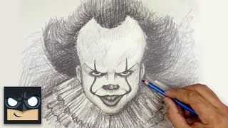 How To Draw Pennywise  YouTube Studio Sketch Tutorial [upl. by Cordell]