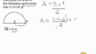 Area Of A SemiCircle [upl. by Ulric]