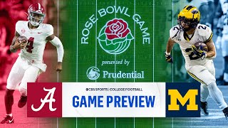 2024 Rose Bowl SUPER PREVIEW No 4 Alabama vs No 1 Michigan  CBS Sports [upl. by Cassandra852]