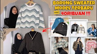 SHOPEE HAUL SWEATER KOREAN SYTLE 40RIBUAN  GEMASSSSS [upl. by Ydnor576]