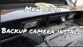 MK6 JETTA REVERSE CAMERA INSTALL [upl. by Hoeg]