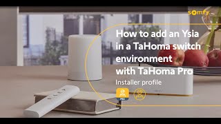 How to add a Somfy remote in a TaHoma switch environment w TaHoma pro w bindingInstaller profile [upl. by Helse216]