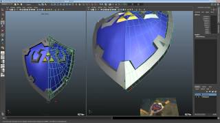 Lets Model and Texture the Hylian Shield HD Skyward Sword version [upl. by Nnahgiel]