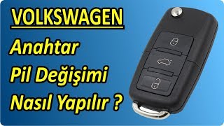 Volkswagen Anahtar Pil Değişimi Nasıl Yapılır   Key Battery Change Replacement [upl. by Nevar891]