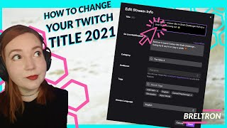 How To change Twitch Stream TITLE in 2021  Browser amp OBS [upl. by Neelrahs]