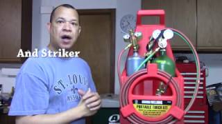 Harbor Freight Portable Torch Kit with Oxygen and Acetylene Tanks Review Chicago Electric 65818 [upl. by Aaron550]