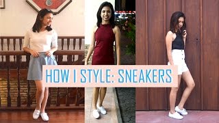 How I Style White Sneakers  Krizia Jamille [upl. by Ramsey]