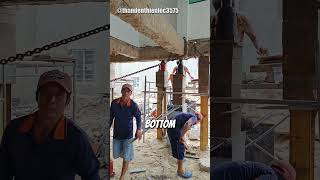 House lifting with Hydraulic Jacks house construction builder [upl. by Keven]