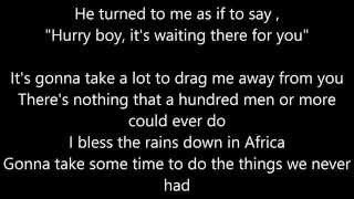 Toto  Africa LYRICS [upl. by Neeham293]