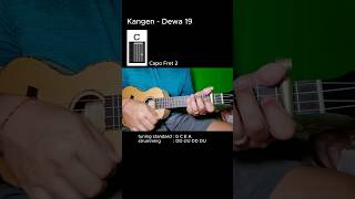 Kangen  Dewa 19 chordgampangukulele cover tutorial chordukulele [upl. by Halullat965]