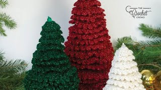 Crochet Christmas Tree Pattern  EASY  The Crochet Crowd [upl. by Lehcem]