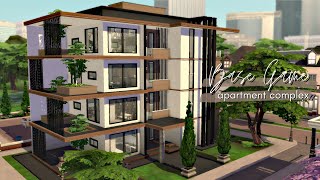 Base Game Apartment Complex  The Sims 4 Speedbuild  NO CC ✨ [upl. by Hanshaw635]