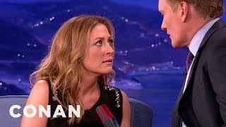 Sasha Alexander Teaches Conan The Art Of The Sultry Look  CONAN on TBS [upl. by Katlin594]