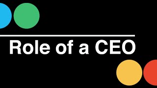 Startup CEO Role of a CEO [upl. by Hadias]