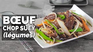 Boeuf sauté aux légumes chop suey  Le Riz Jaune [upl. by Ilowell115]