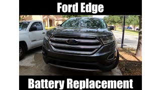 Ford Edge Battery Replacement 2015 2016 2017 2018 2019 [upl. by Aduhey]