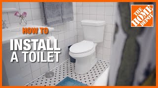 How to Install a Toilet  The Home Depot [upl. by Oriel]