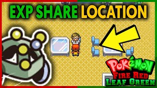 WHERE TO GET THE EXP SHARE ON POKEMON FIRE RED AND LEAF GREEN [upl. by Ahseniuq50]