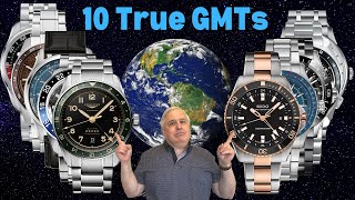 Comparing 10 desirable mid priced TRUE GMT watches for you to consider [upl. by Namruht]