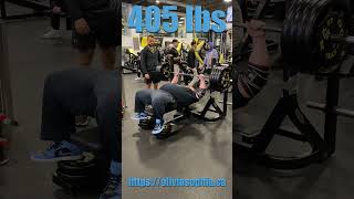 Bench Press 405 Pounds shorts fitness gym workout [upl. by Shishko785]