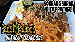 Pansit Palabok without Seafoods Easy Pancit Palabok Recipe [upl. by Shaum]