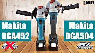 Diferenta dintre brushless si perii  Polizor unghiular cu acumulator Makita DGA452 🆚️ DGA504 [upl. by Madlin]