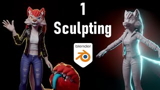 Taylor  Blender Character creation process  Part 1  Sculpting [upl. by Regine]