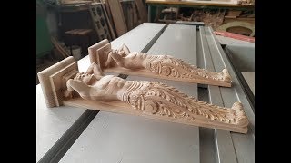 Carved Atlants with CNC machine Резные Атланты на ЧПУ [upl. by Woodley]