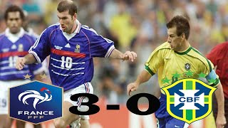 France vs Brazil 30 Highlights amp All Goals 12071998 Final World Cup 1998 HD [upl. by Tayler]