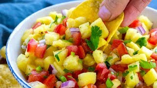 Pineapple Salsa Recipe [upl. by Ayotahc825]