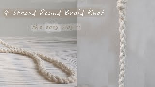 Four Strand Round Braid Knot  Macrame Basic Knot [upl. by Jean]