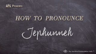 How to Pronounce Jephthah [upl. by Klinger648]