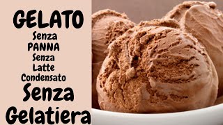 GELATO AL CIOCCOLATO BIANCO E CACAO Senza Panna Senza Latte Condensato Senza Banane [upl. by Mas]