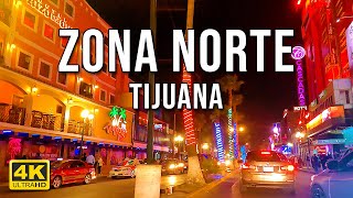 Zona Norte Tijuana  Red Light District Drive  Tijuana Nightlife  Baja California  Mexico [upl. by Eornom]