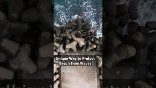 The Importance of Tetrapods on Beaches A Unique Way to Protect from Waves shorts [upl. by Eicats877]