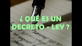 DECRETO  LEY [upl. by Atalayah92]