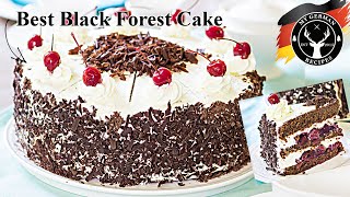 The best Black Forest Cake  How to Bake Authentic Schwarzwälder Kirschtorte [upl. by Asyar]