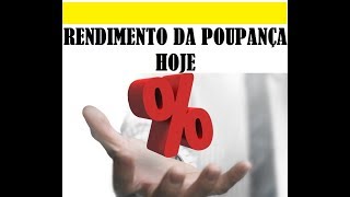 RENDIMENTO DA POUPANÇA HOJE  RENTABILIDADE MENSAL 2019 [upl. by Limak]