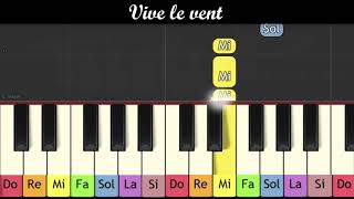 Chant de Noël  Vive le vent Piano pour enfants [upl. by Kilbride]