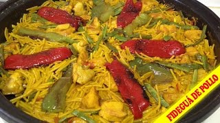 FIDEUÁ DE POLLO CON ALIOLI CASERO  Recetas de Cocina [upl. by Nagiem565]