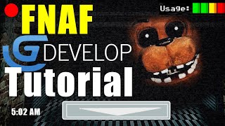 HOW TO MAKE FNAF FOR FREE IN GDEVELOP Five nights at Freddys Tutorial [upl. by Maud]